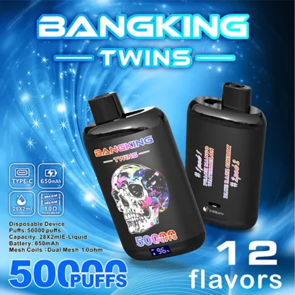 Bang King Twins 50000 50K Puffs Dual Flavors Disposable Vape